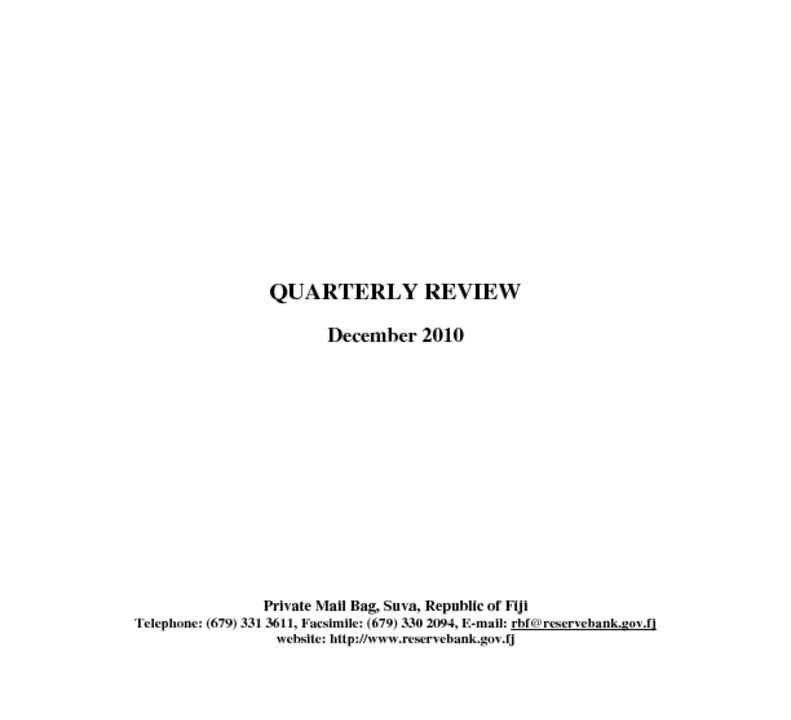 thumbnail of Quarterly Review (December 2010)