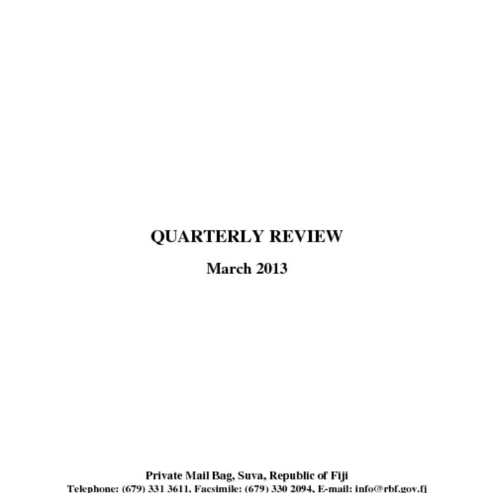 thumbnail of RBF Quarterly Review – March 2013