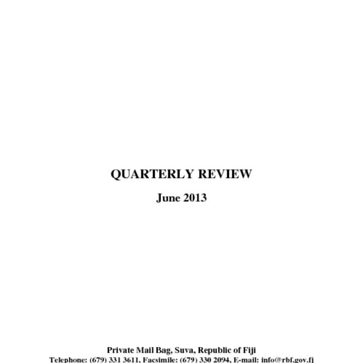 thumbnail of RBF Quarterly Review – June 2013