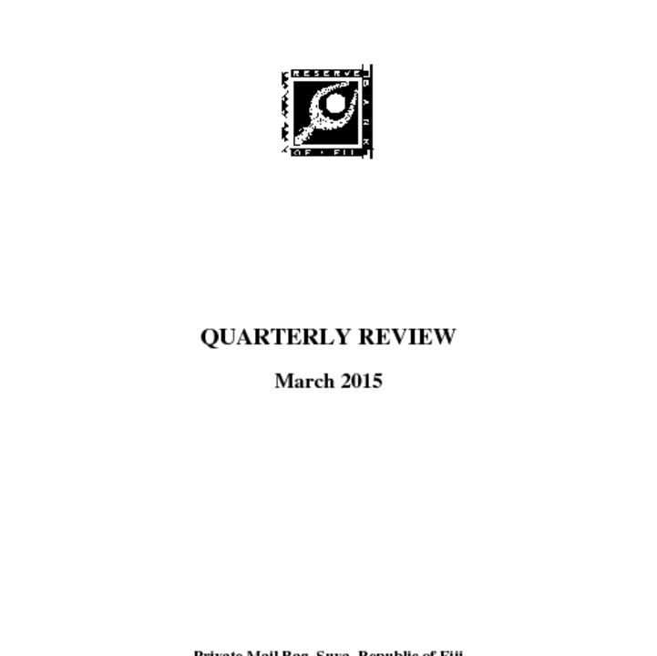 thumbnail of Quarterly Review – March 2015